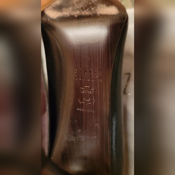 100% AUTHENTIC STUART WEITZMAN HIGH HEEL BLACK LEATHER POINTY TOE PUMPS SIZE 9 - Picture 9 of 10